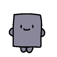 優しく微笑むぬりかべさんのイラスト